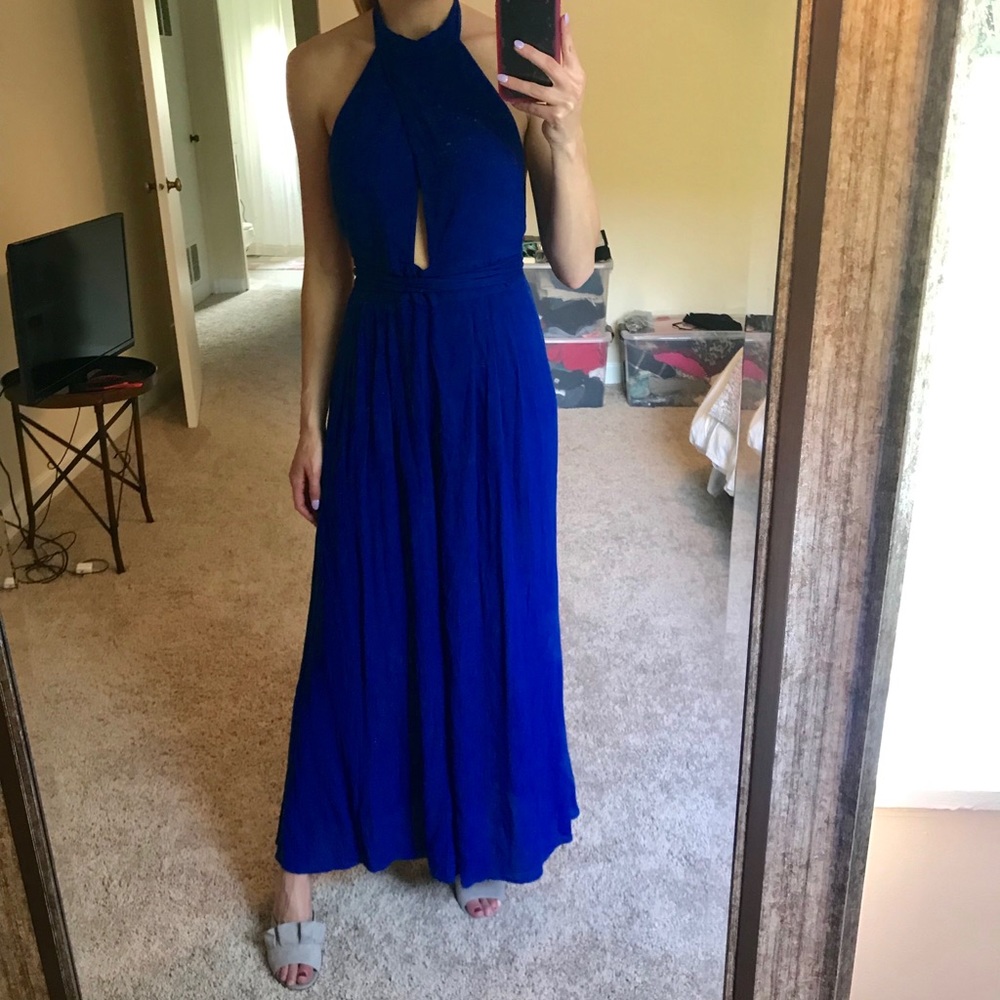 Free People Royal Blue Jumpsuit